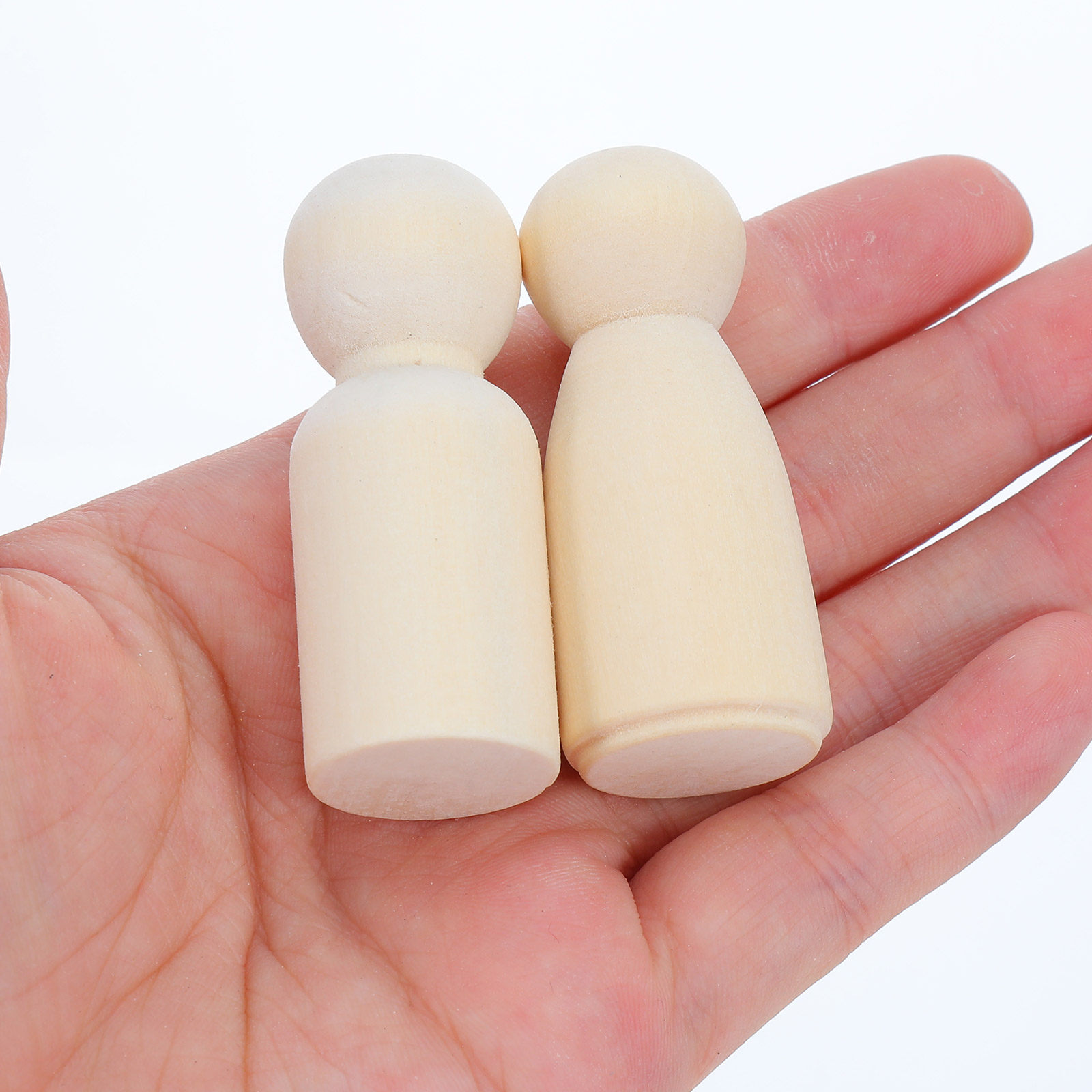 Art Craft Diy - 40Pcs Unpainted Wooden Peg Blank Craft