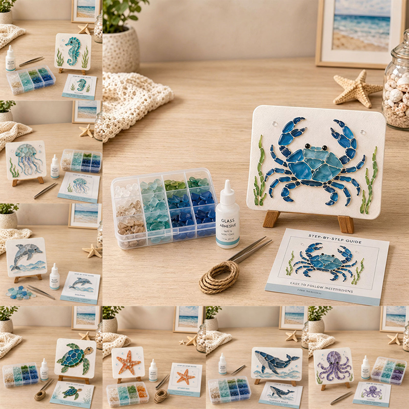 Art Craft For Christmas - DIY Sea Glass Art Kit Sea