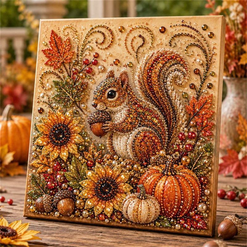 Art Craft Kits For Adults - Autumn Diamond Pearl Painting Kit Fall