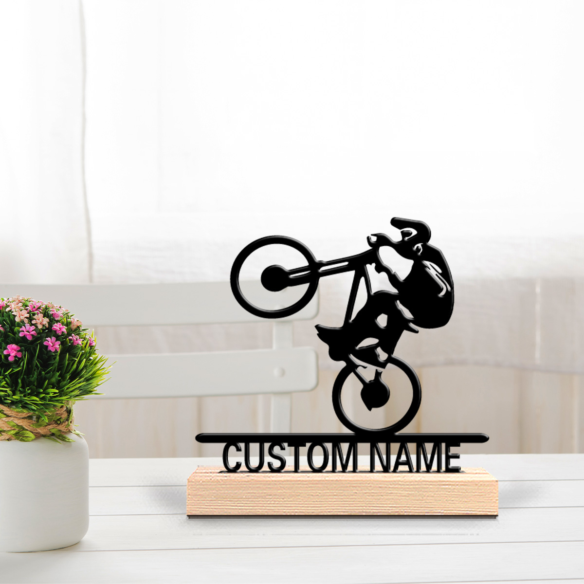 Art Craft Names - 1pc Fashion bike Custom Name Metal