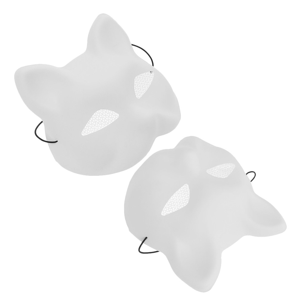 Art Craft Halloween Preschool - 2Pcs DIY Cat Face Mask Plastic