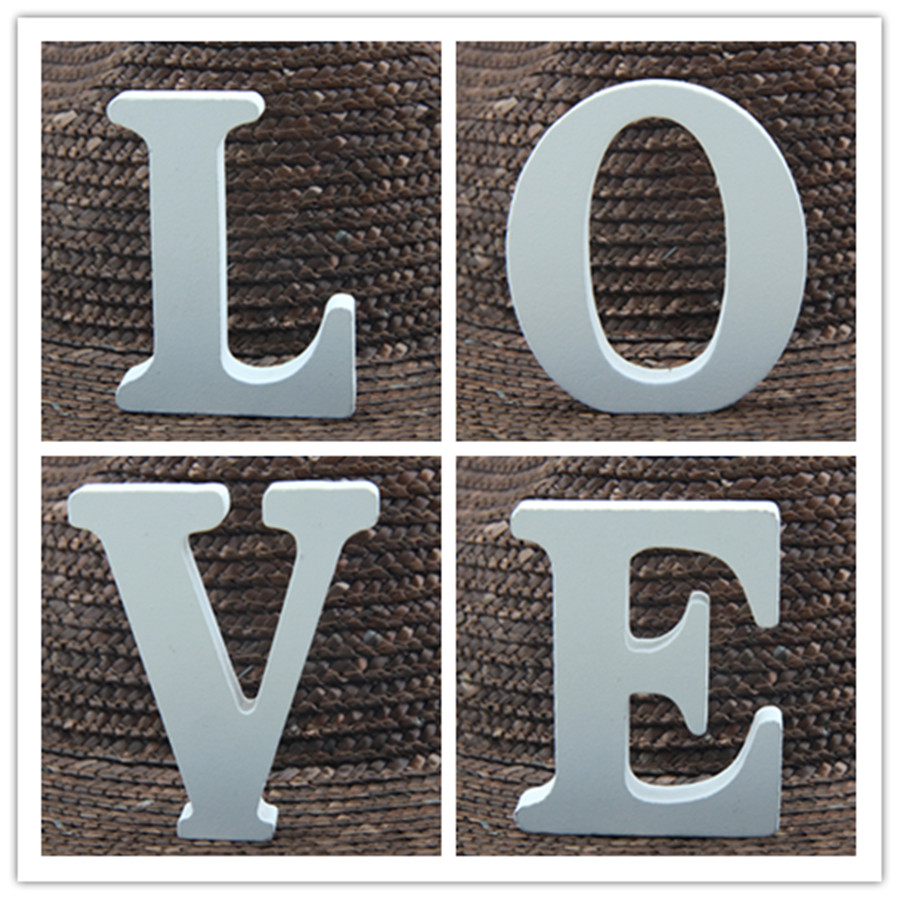 Art Craft Names - 1pc 8CM White Wooden Letter English