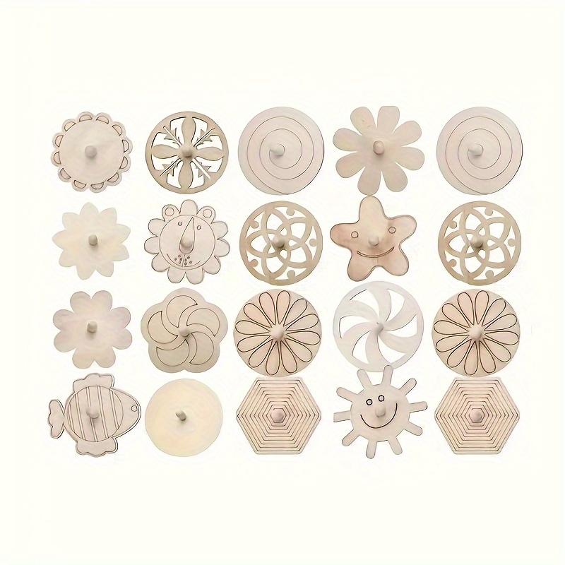 16pcs Wooden Spinning Top Craf - Art Craft Ideas For Kids recension och pris