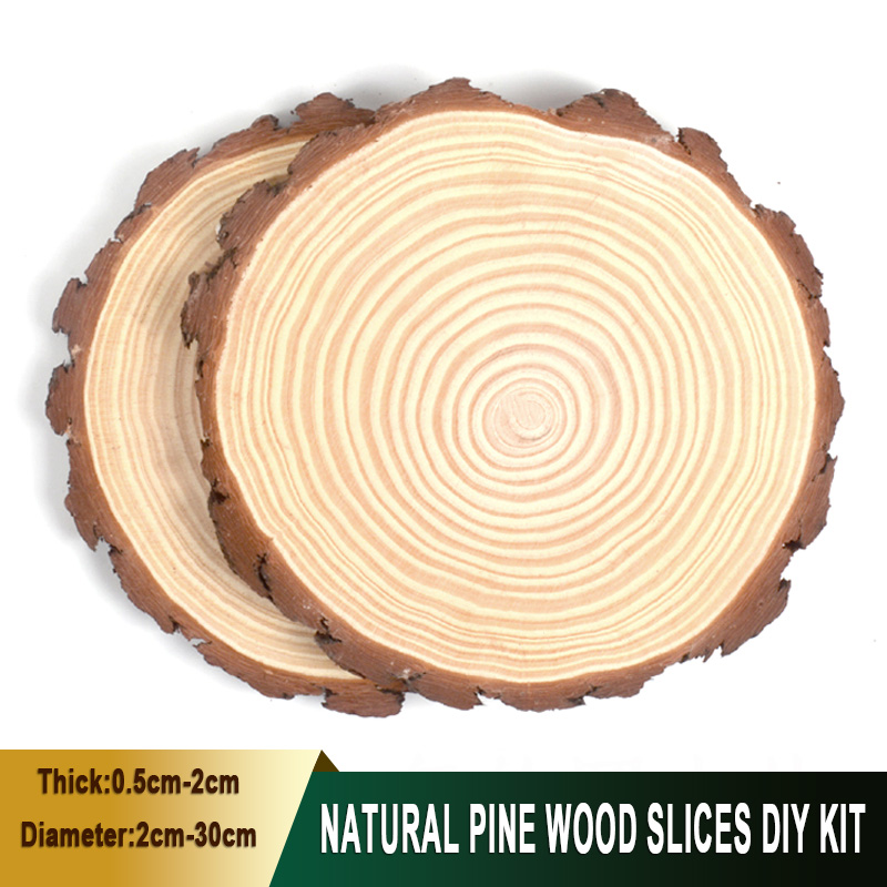 1-30Pcs Natural Pine Wood Slic - Art And Craft Photos recension och pris