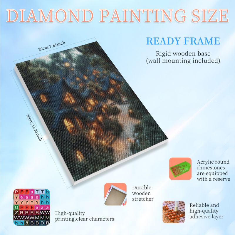RUOPOTY Framed House 5d Diamon - Art Craft Kits For Adults recension och pris
