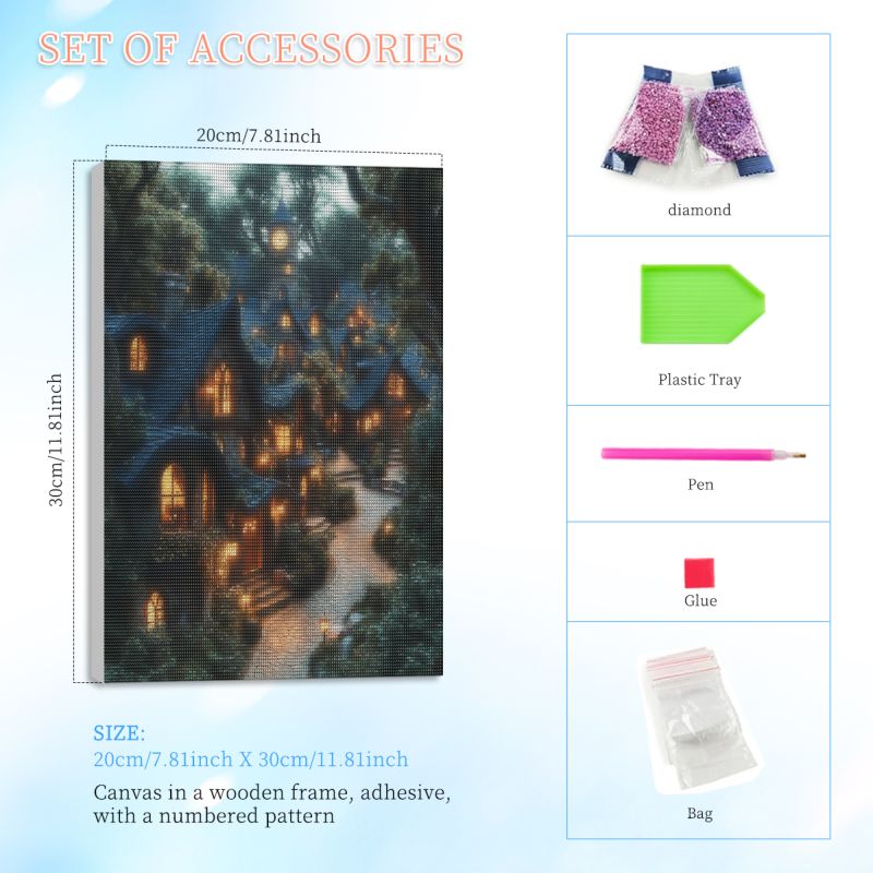 RUOPOTY Framed House 5d Diamon - Art Craft Kits For Adults recension och pris