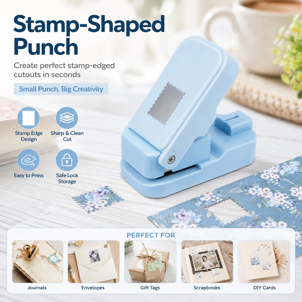 Postage Stamp Edge Paper Punch - Art Craft Material recension och pris