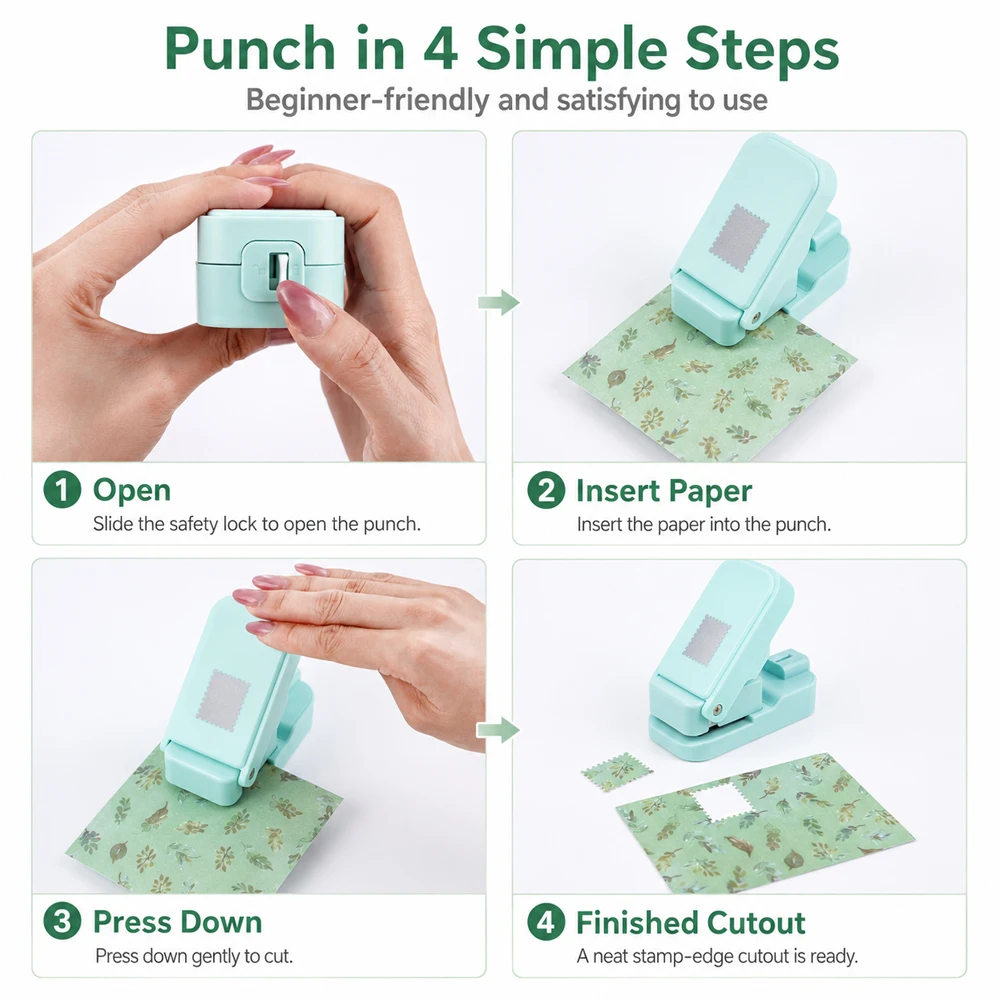 Postage Stamp Edge Paper Punch - Art Craft Material recension och pris
