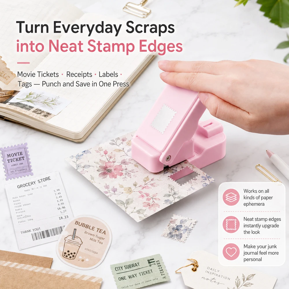 Postage Stamp Edge Paper Punch - Art Craft Material recension och pris