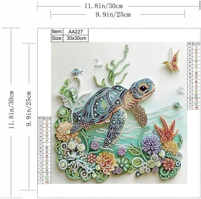 Sea Turtle Animal Diamond Pain - Art Craft Kits For Adults recension och pris