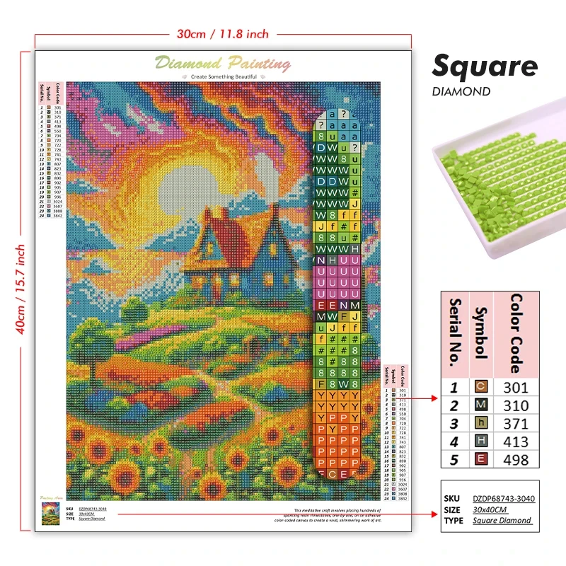 5D DIY Diamond Painting Kit Co - Art And Craft Sunglasses recension och pris