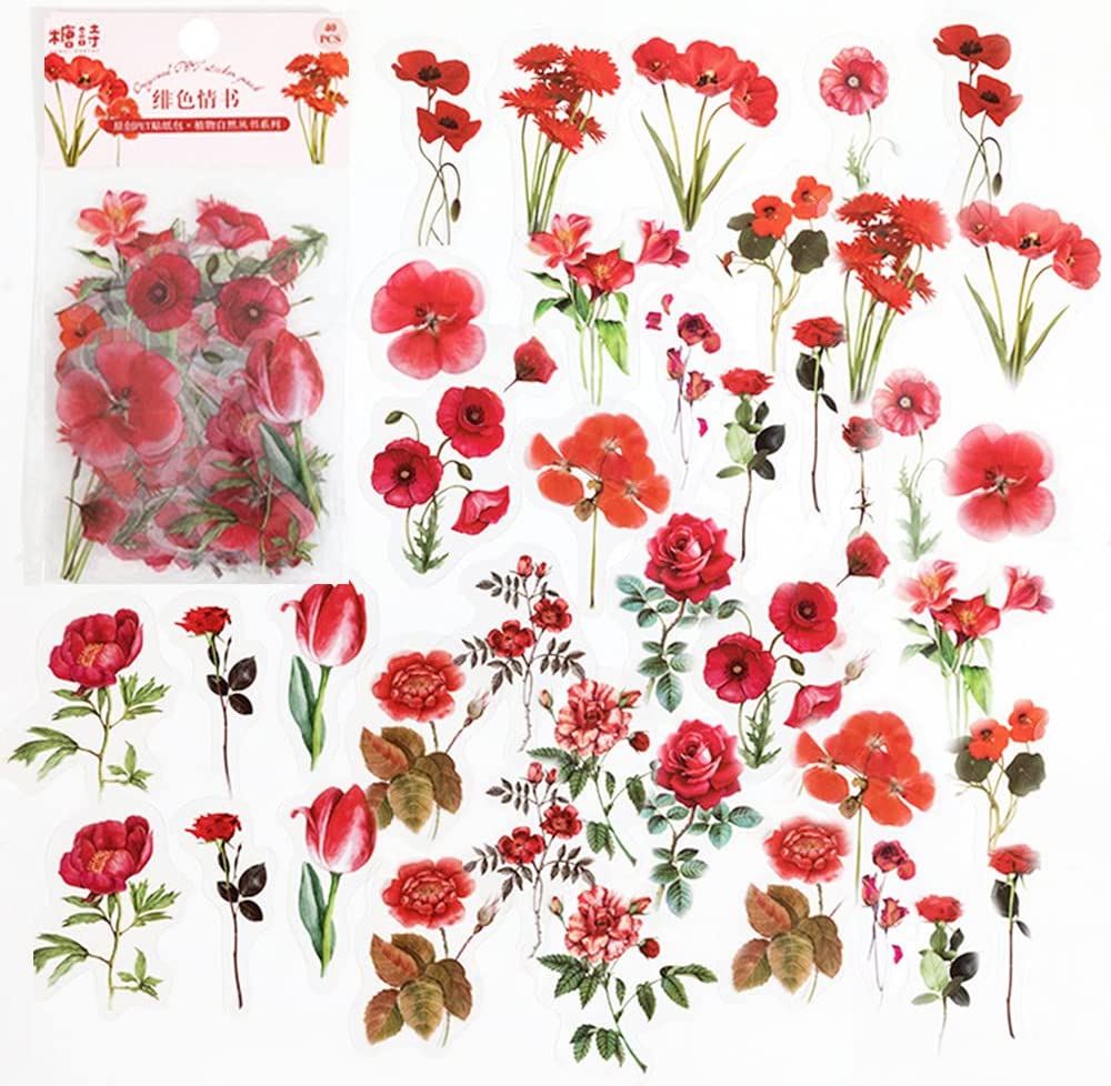 40 Pcs Scrapbook Stickers PET  - Art And Craft Photos recension och pris