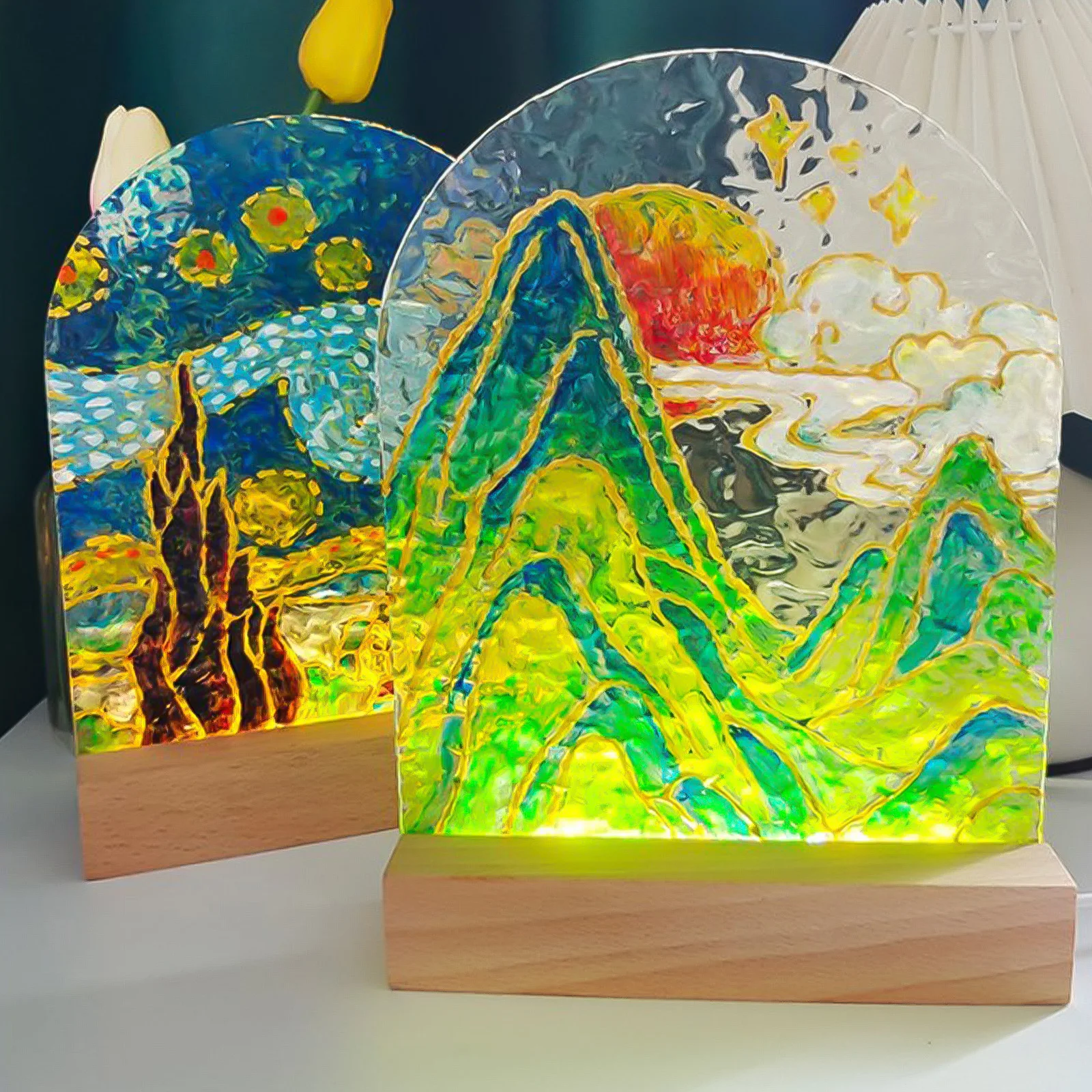 1-10pcs LED Wood Light Display - Light Art And Craft recension och pris