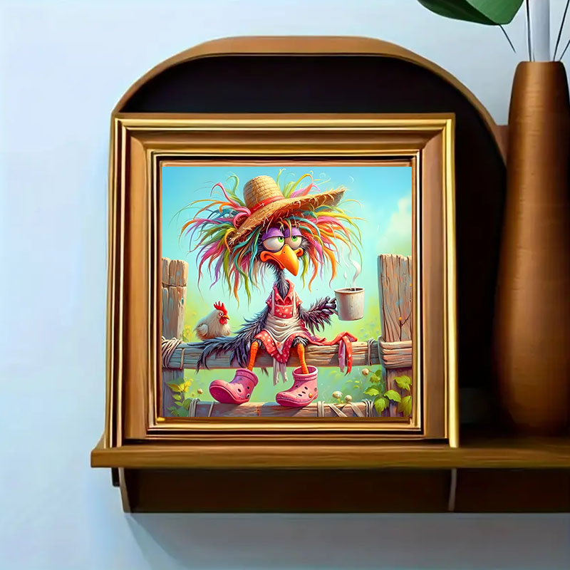 Funny Chicken Pattern Diamond  - Art Craft Kits For Adults recension och pris