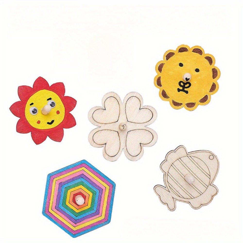 16pcs Wooden Spinning Top Craf - Art Craft Ideas For Kids recension och pris