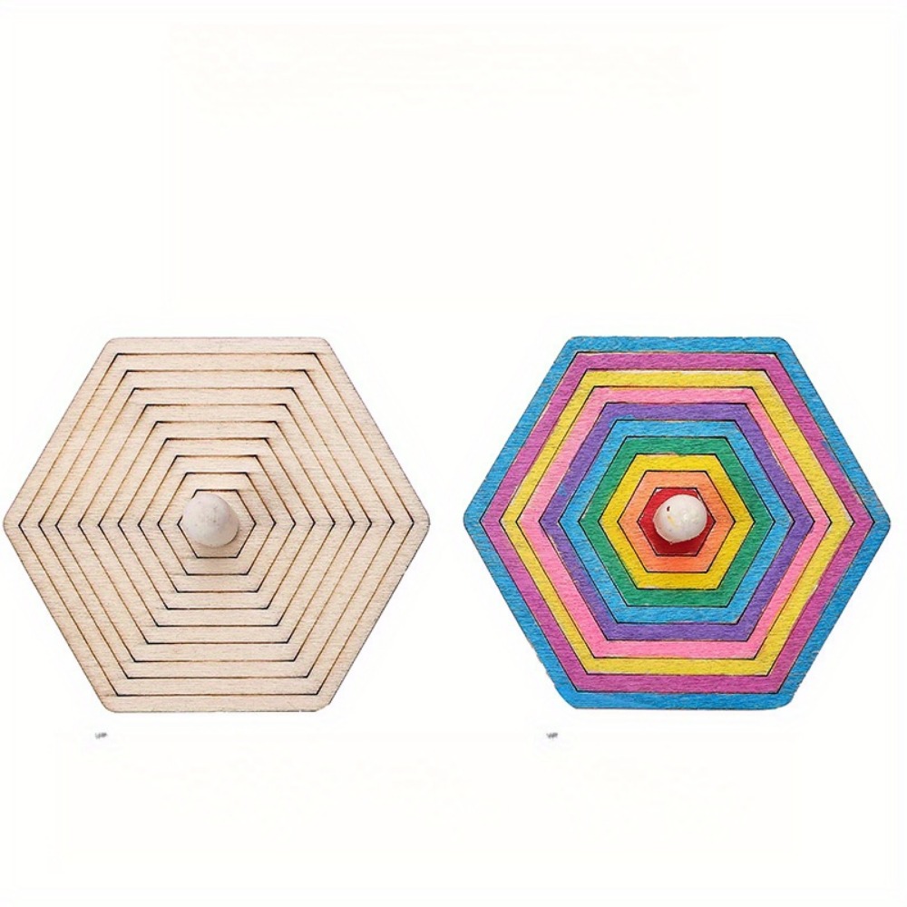 16pcs Wooden Spinning Top Craf - Art Craft Ideas For Kids recension och pris