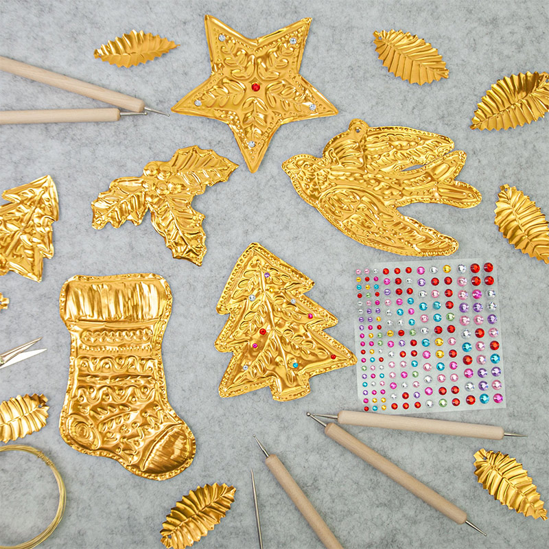 DIY Gold Foil Art Relief Chris - Art Craft For Christmas recension och pris