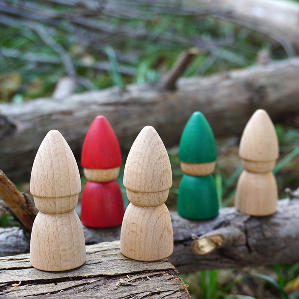 6Pcs Wooden Peg People Unpaint - Art Craft Diy recension och pris