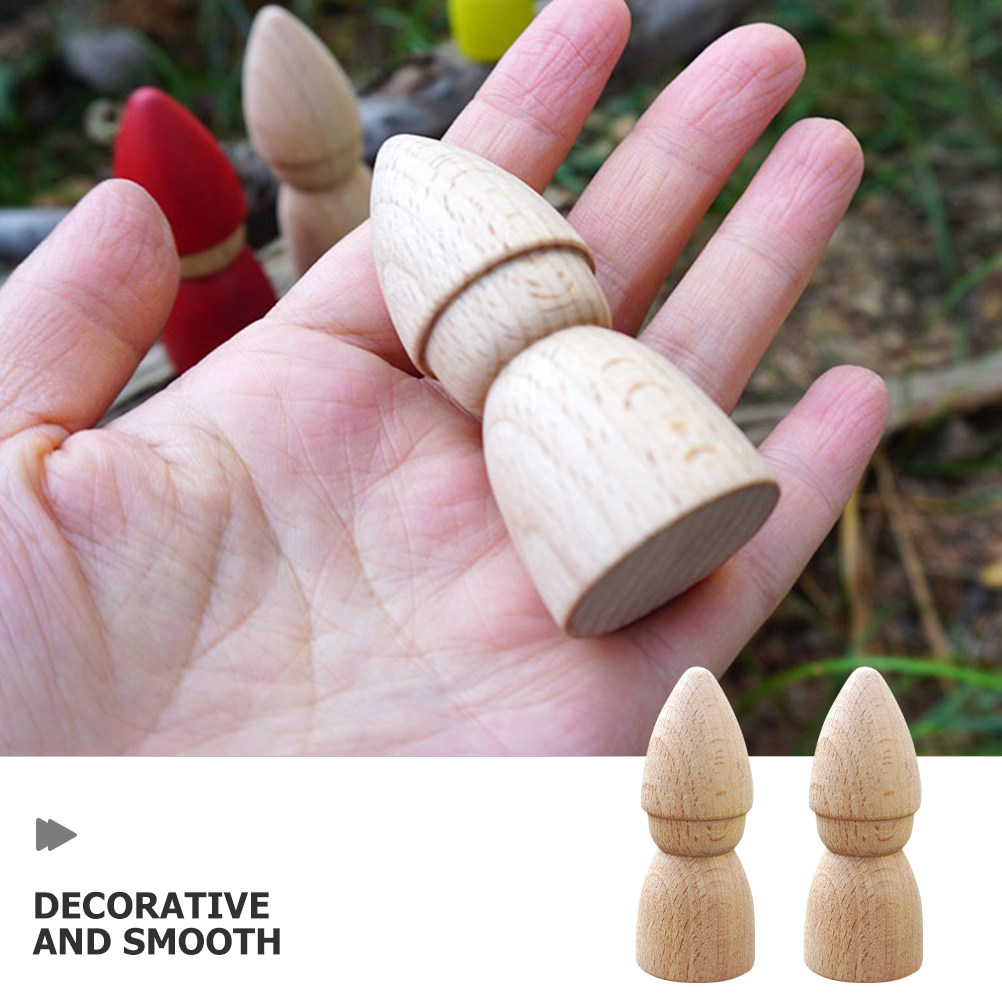 6Pcs Wooden Peg People Unpaint - Art Craft Diy recension och pris