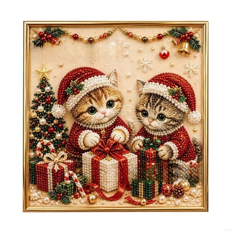 Holiday Cats Pearls Art Craft  - Art Craft For Christmas recension och pris