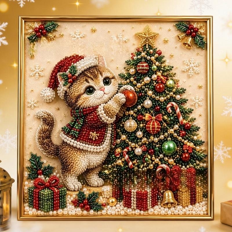 Holiday Cats Pearls Art Craft  - Art Craft For Christmas recension och pris