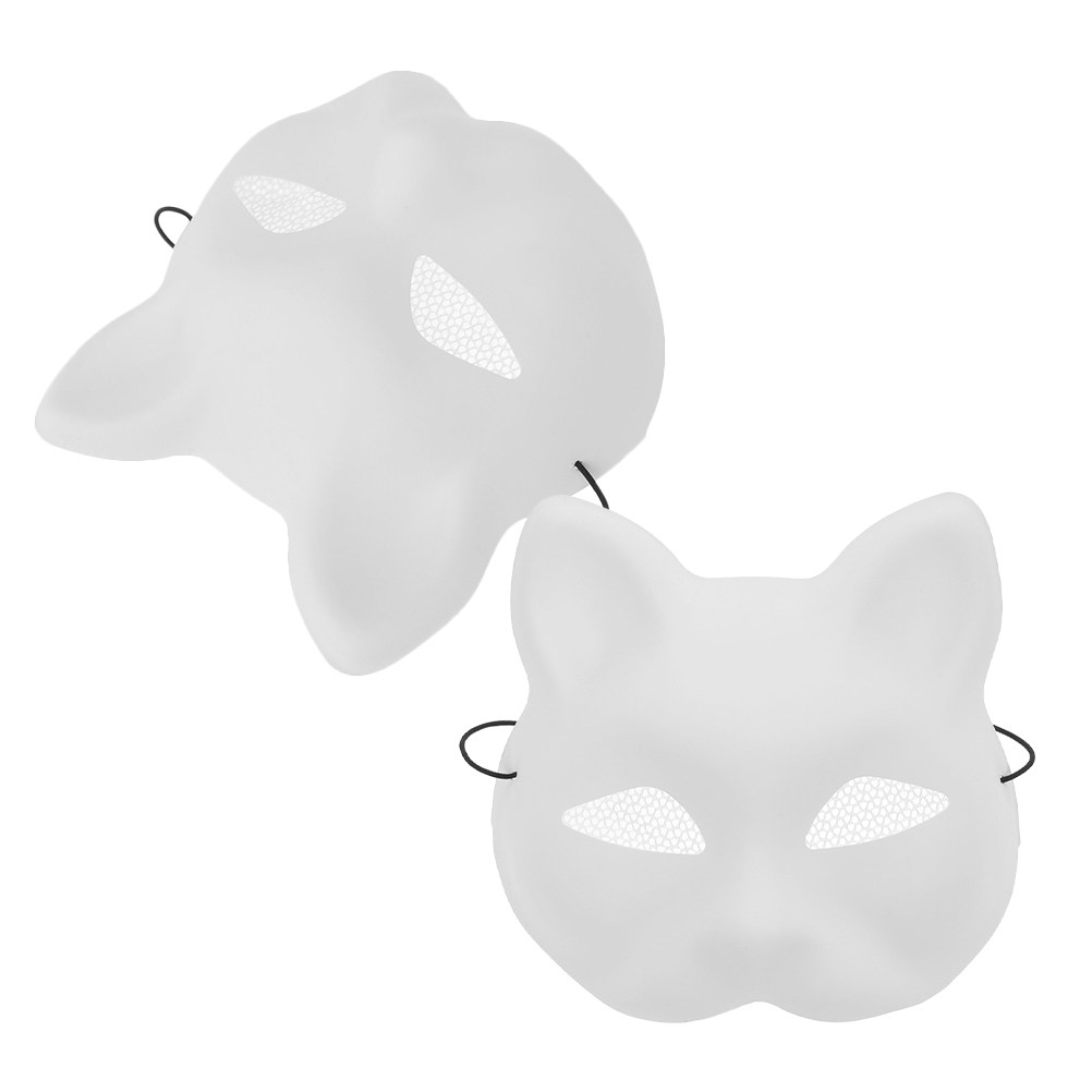 2Pcs DIY Cat Face Mask Plastic - Art Craft Halloween Preschool recension och pris