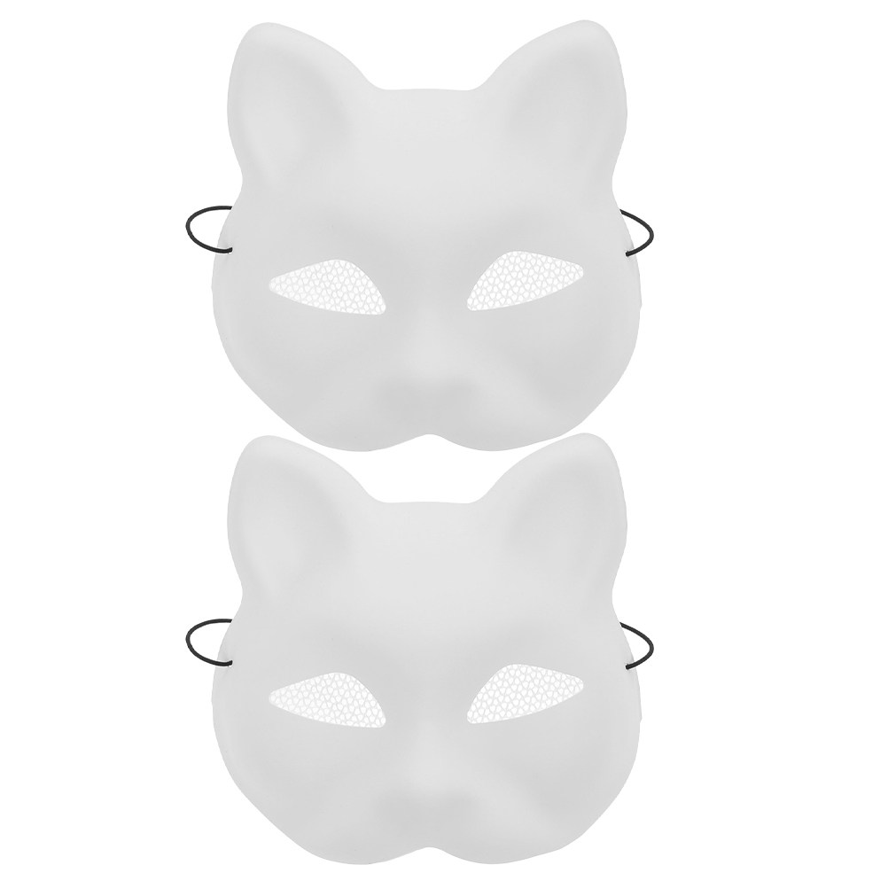 2Pcs DIY Cat Face Mask Plastic - Art Craft Halloween Preschool recension och pris