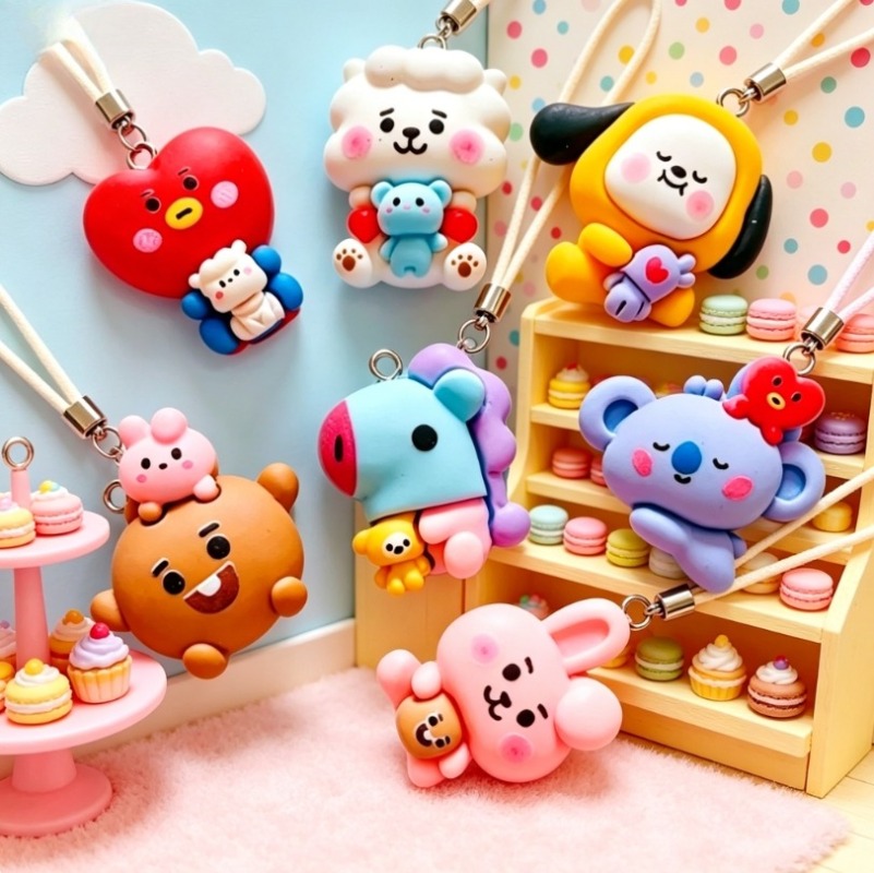 7pcs BT21 Resin Cartoon Charm  - Art Craft Diy recension och pris