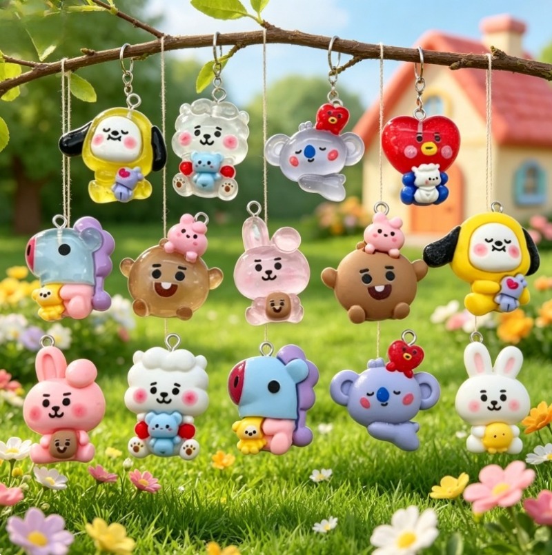 7pcs BT21 Resin Cartoon Charm  - Art Craft Diy recension och pris