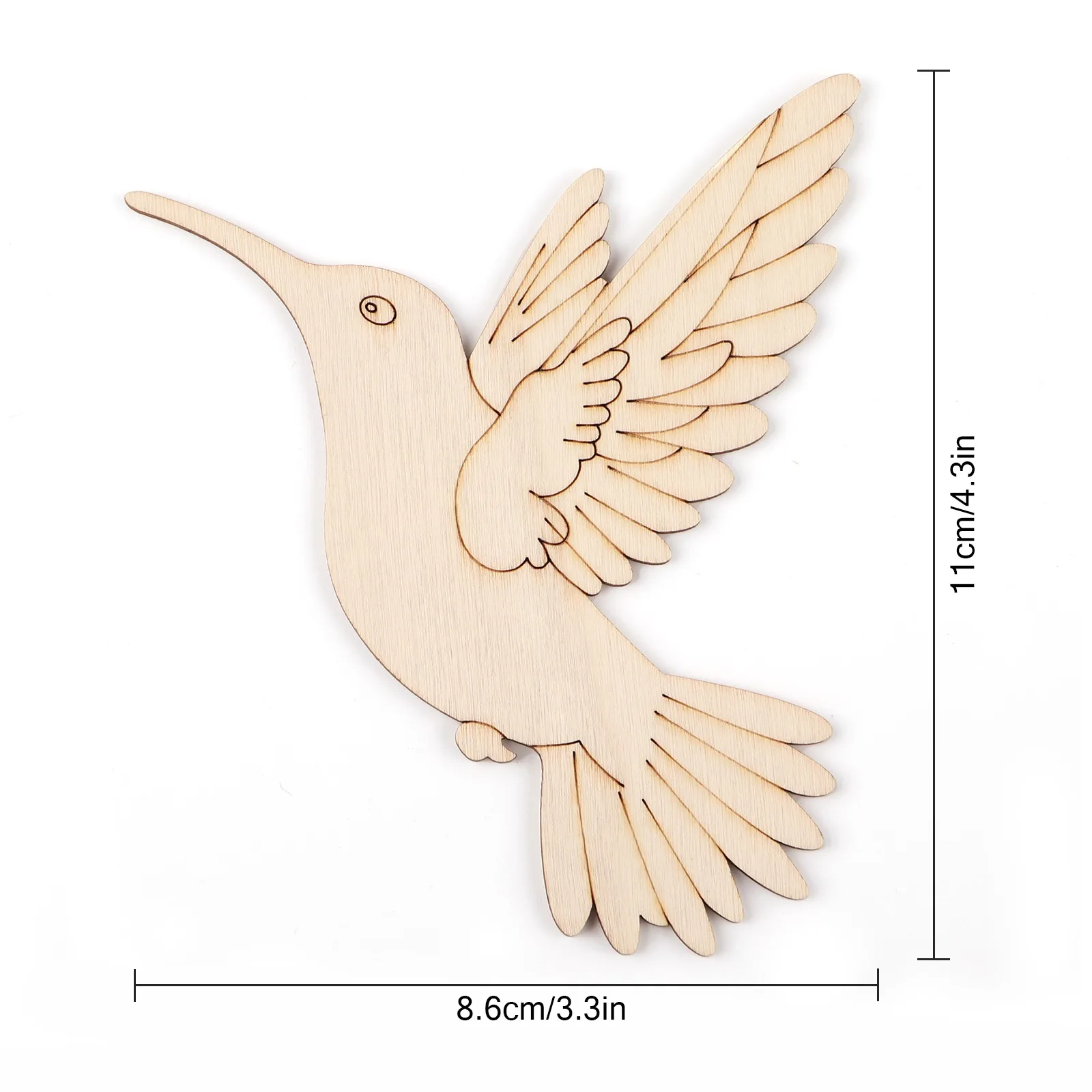 10pcs Unfinished Wood Animal B - Art Craft Diy recension och pris