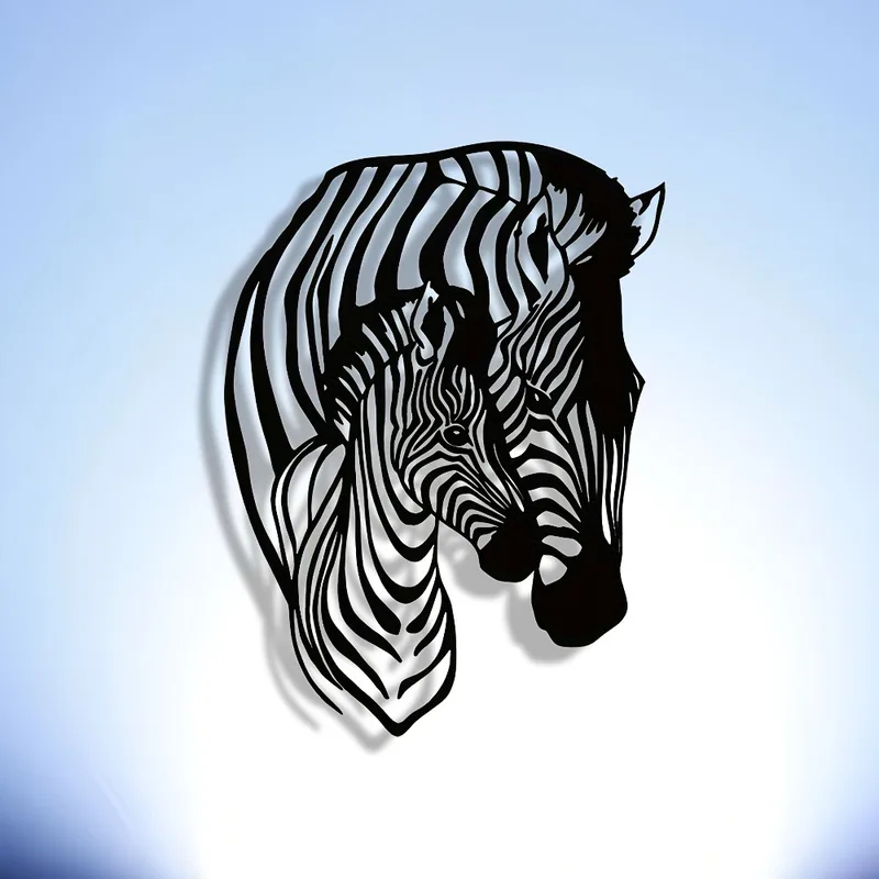 Elegant Minimalist Zebra Famil - Art Craft Zebra recension och pris