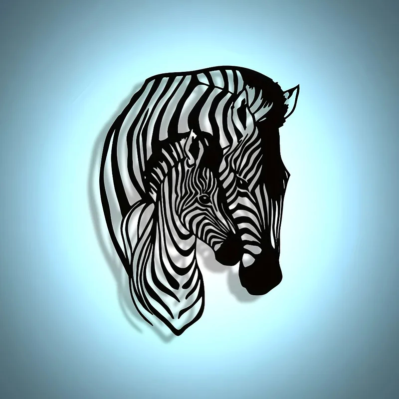Elegant Minimalist Zebra Famil - Art Craft Zebra recension och pris