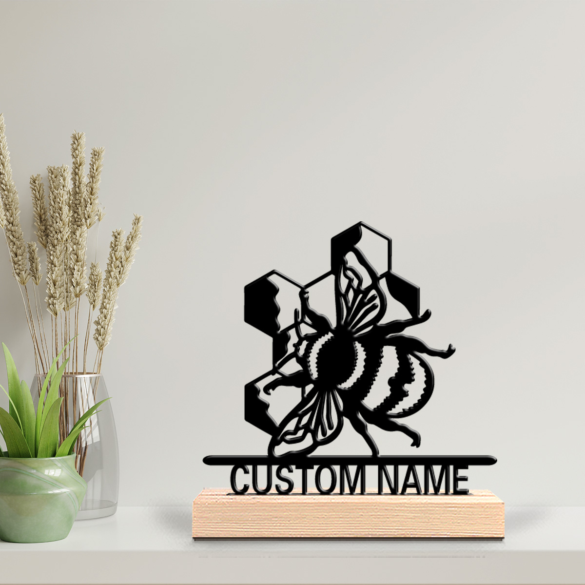 1pc Simple bee Custom Name Met - Art Craft Names recension och pris