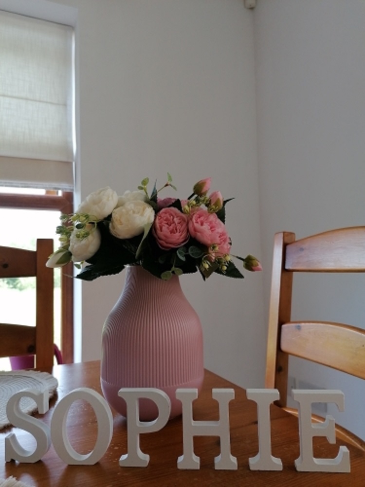 1pc 8CM White Wooden Letter En - Art Craft Names recension och pris