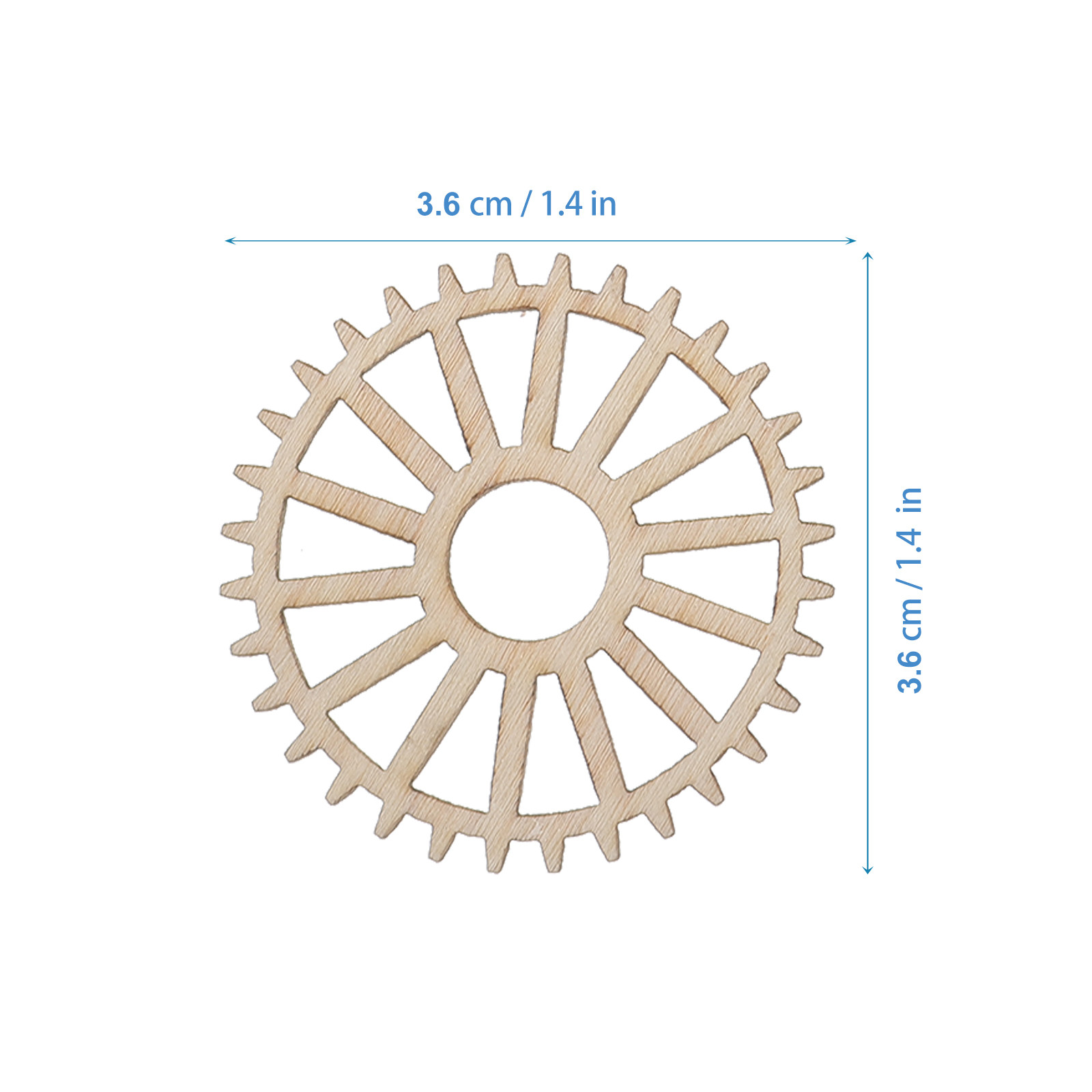 100Pcs Small Wooden Gear Ornam - Light Art And Craft recension och pris