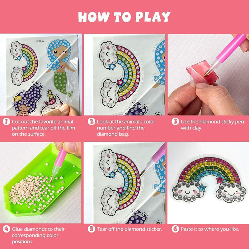 Make Diamond Stickers Kids 5D  - Art Craft Ideas For Kids recension och pris