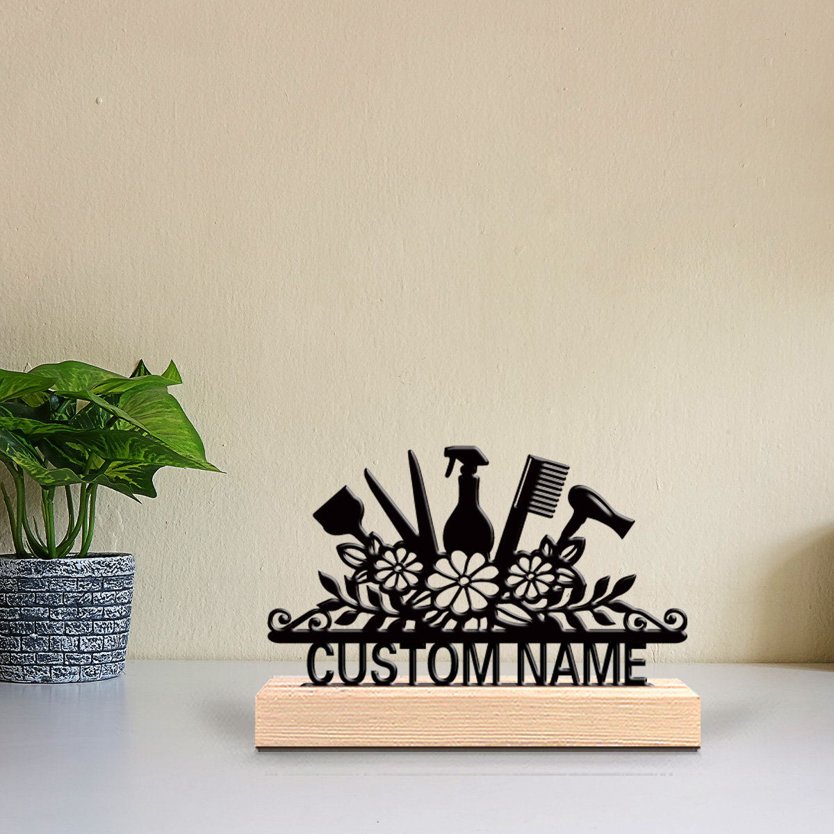 1pc salon haircut Customized N - Art Craft Names recension och pris