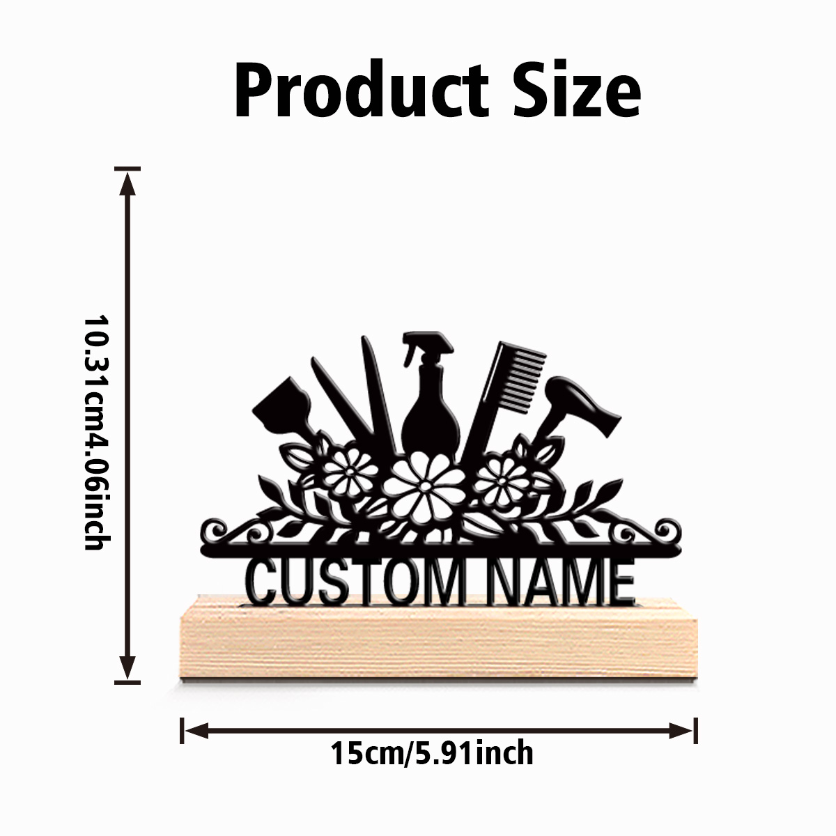 1pc salon haircut Customized N - Art Craft Names recension och pris