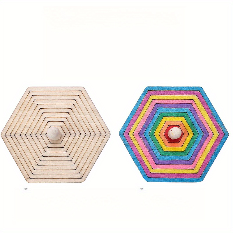 16pcs wooden spinning top craf - Art Craft Ideas For Kids recension och pris